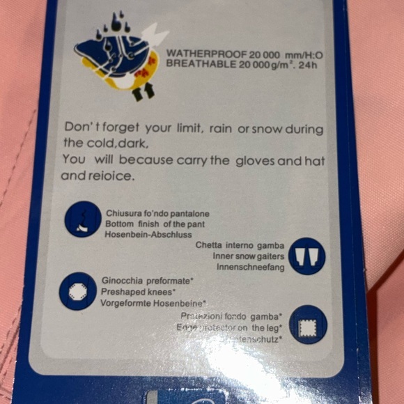 Artic Queen Peach/Blush Snow Ski Ski pants with Suspenders - Picture 2 of 7